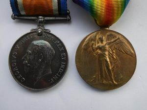 BRITISH WAR VICTORY MEDALS TO FRANK PERCY BULLEN-7TH BTN LEICESTER …