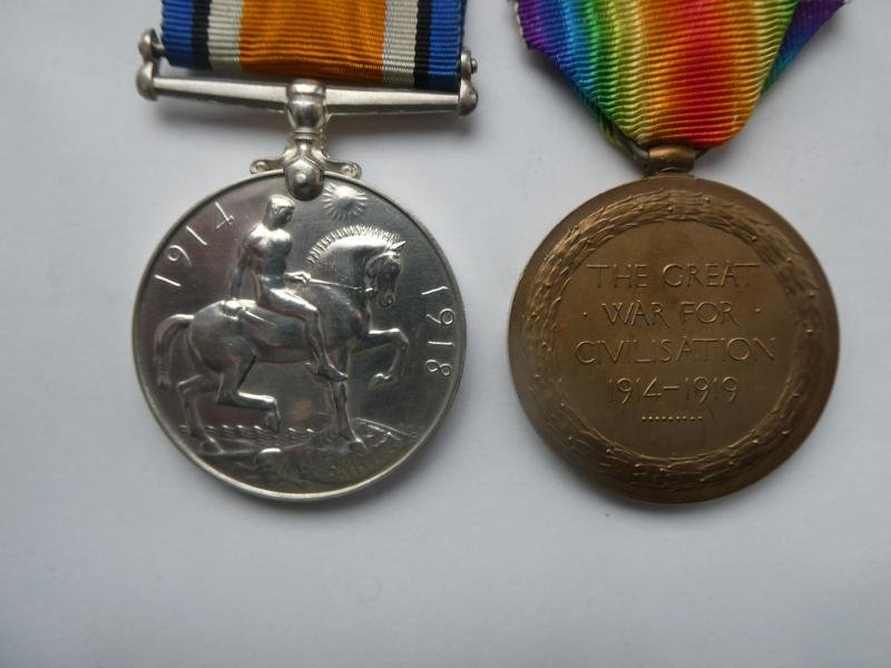 BRITISH WAR AND VICTORY MEDALS- TO 2 LIEUT VIVIAN VERE WILLIS-KING EDWARDS HORSE AND TANK CORPS — image 2