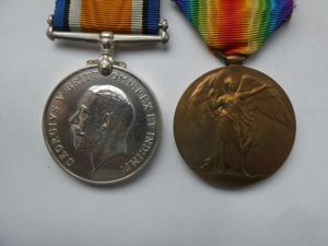 BRITISH WAR AND VICTORY MEDALS- TO 2 LIEUT VIVIAN VERE …