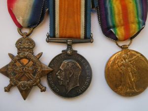 1914/15 STAR TRIO-TO COUSINS-ROYAL ARTILLERY