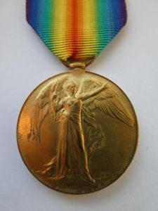 VICTORY MEDAL TO TURNER-NORTHUMBERAND YEOMANRY