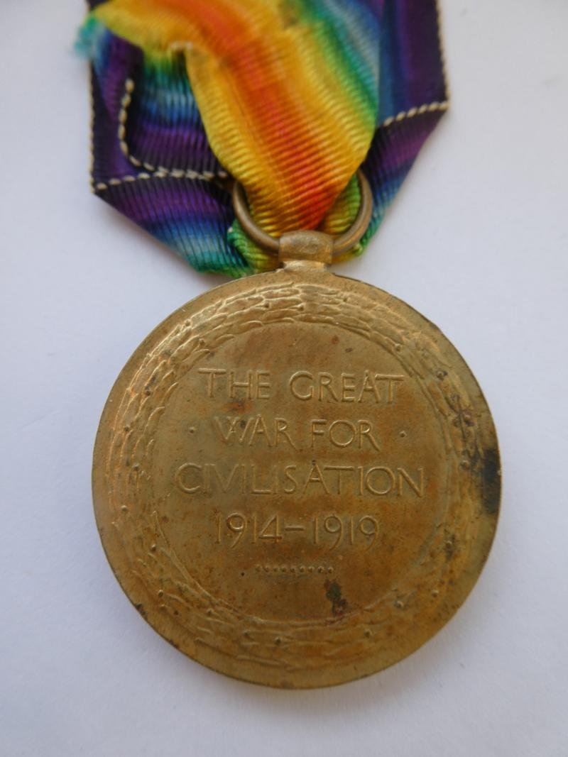 VICTORY MEDAL-TO MITCHELL-ROYAL SUSSEX REGT — image 2