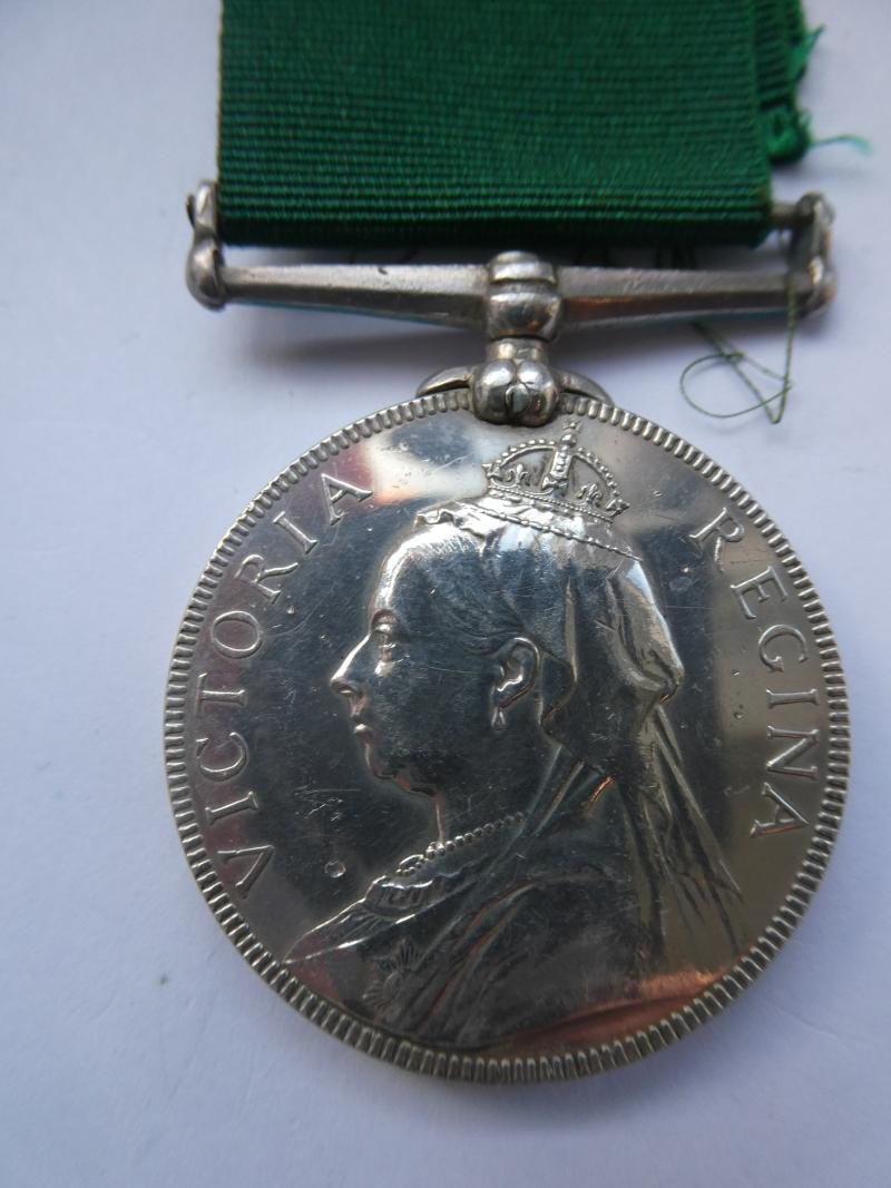 VICTORIA VOLUNTEER LONG SERVICE MEDAL-TO BURGESS-2-V.B.NORFOLK REGT