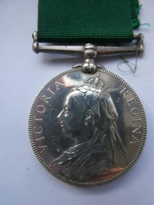 VICTORIA VOLUNTEER LONG SERVICE MEDAL-TO BURGESS-2-V.B.NORFOLK REGT
