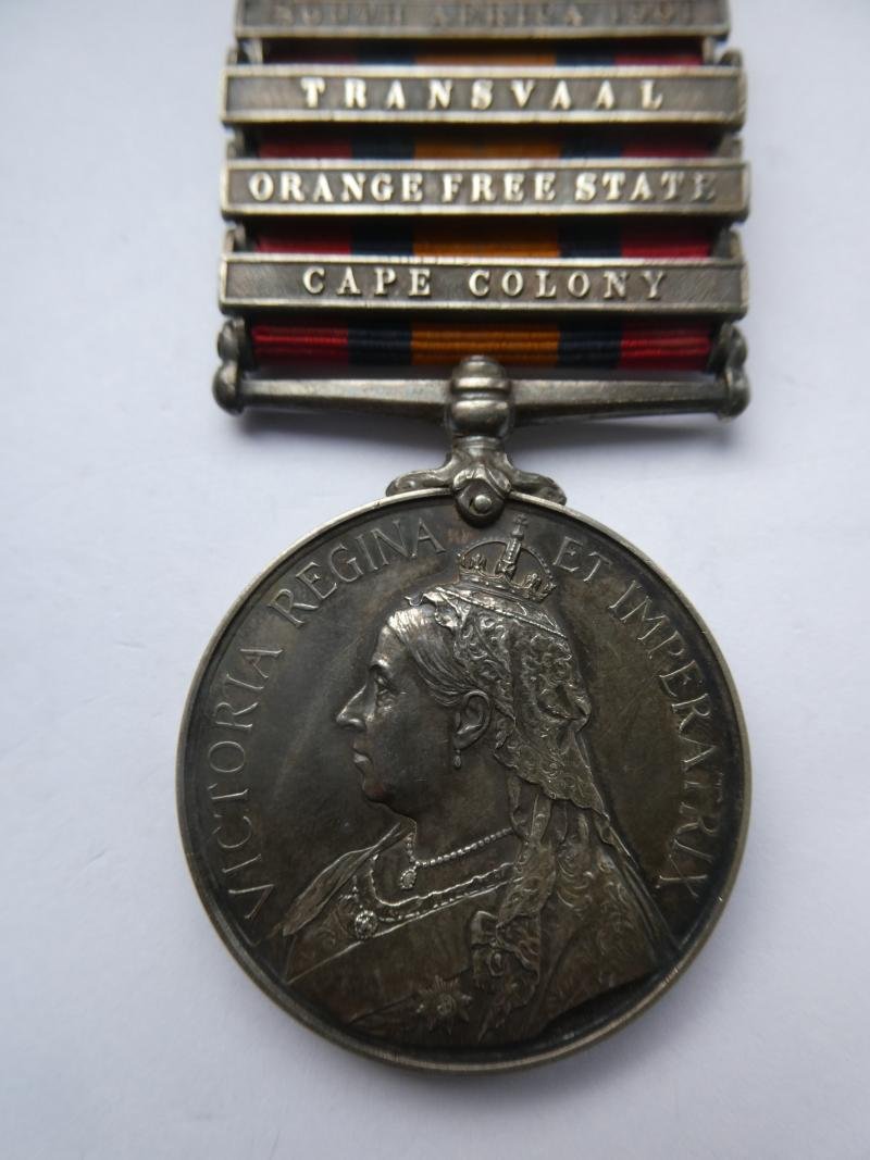 QUEENS SOUTH AFRICA MEDAL-TO PTE F.W.S. GELL -51ST COMPANY IMPERIAL YEOMANRY (PAGET'S HORSE)-DIED OF DESEASE AT LICHTENBURG, 1901 -