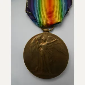 VICTORY MEDAL TO HEATON-LOYAL NORTH LANCS REGT