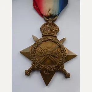 1914/15 STAR-TO BURROWS-NORFOLK REGIMENT-FROM SAXMUNDHAM
