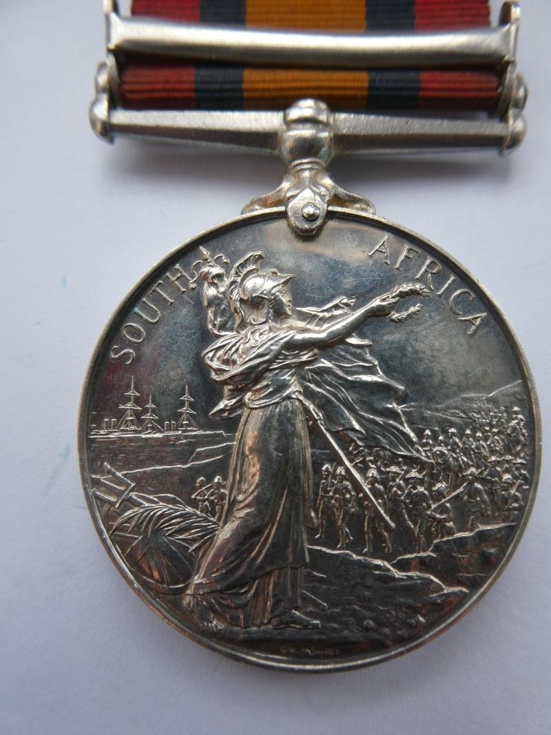 QUEENS SOUTH AFRICA MEDAL-TO BUXTON-NORFOLK REGT-INVALIDED 17/05/1900 — image 2