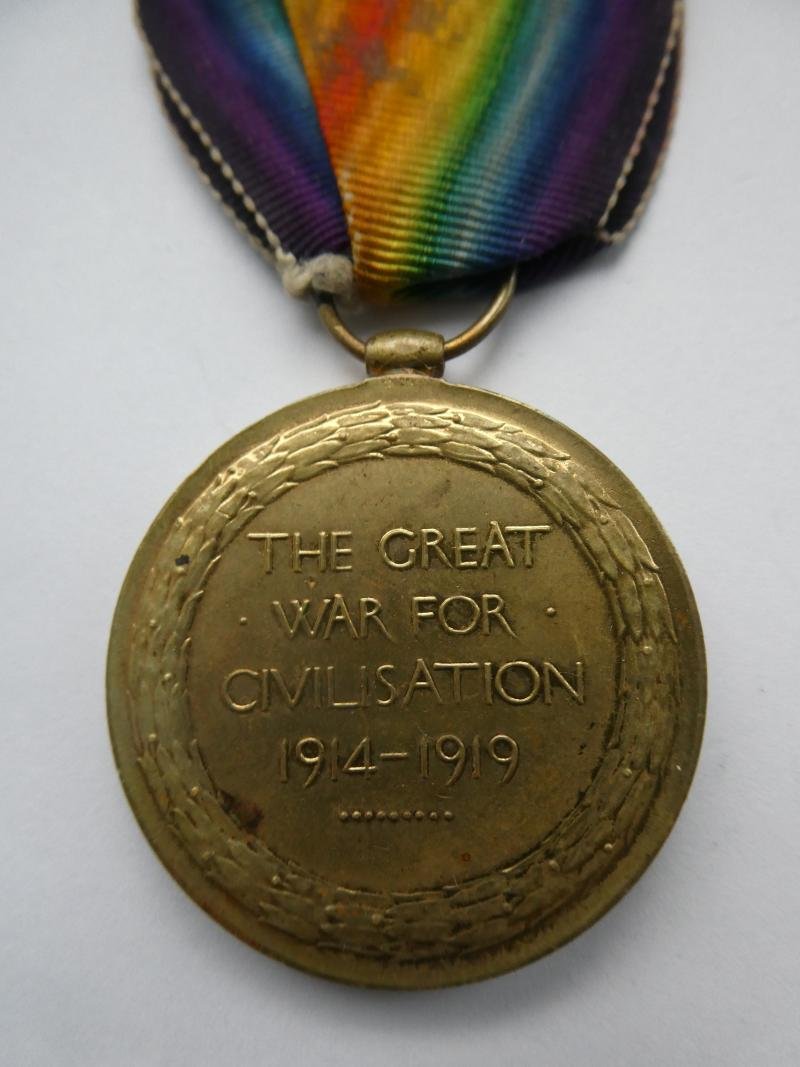 VICTORY MEDAL TO GEORGE CHASE NOFOLK REGIMENT-KILLED IN ACTION ON 4TH AUGUST 1915-FROM RUSTON NORFOLK-THE FIRST NORFOLK REGT MAN TO BE KILLED ON THE SOMME-BURIED AT NORFOLK CEMETERY — image 2