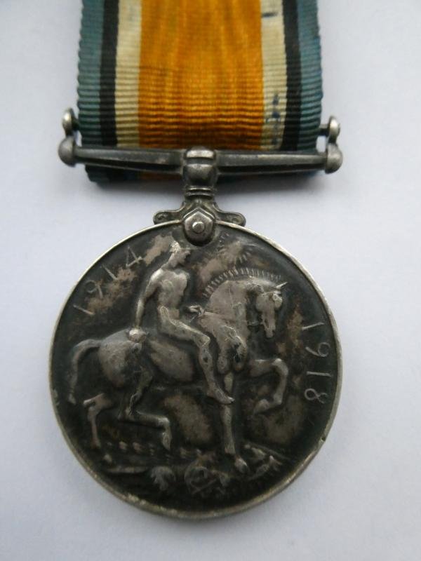 BRITISH WAR MEDAL TO WALTER DUNCAN HAUGHTON-NORFOLK REGT — image 2