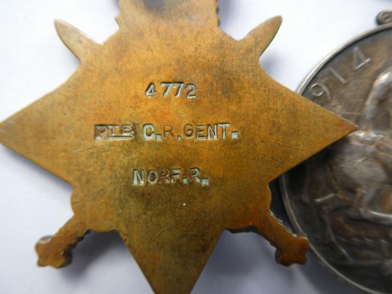 GROUP OF SIX TO CAPTAIN CHARLES ROBERT GENT-1/5TH BATTALION NORFOLK REGT -AND ROYAL ARMY SERVICE CORPS — image 3