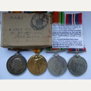 GROUP OF FOUR TO LIEUT HUGH ELGAR AMES-NORFOLK REGT