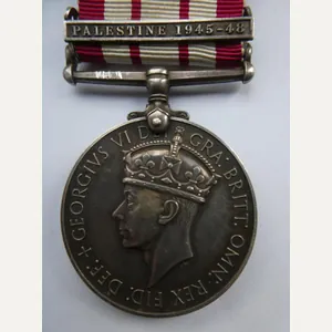 NAVAL GENERAL SERVICE MEDAL-CLASP PALESTINE 1945-48-TO ABEL ROYAL NAVY