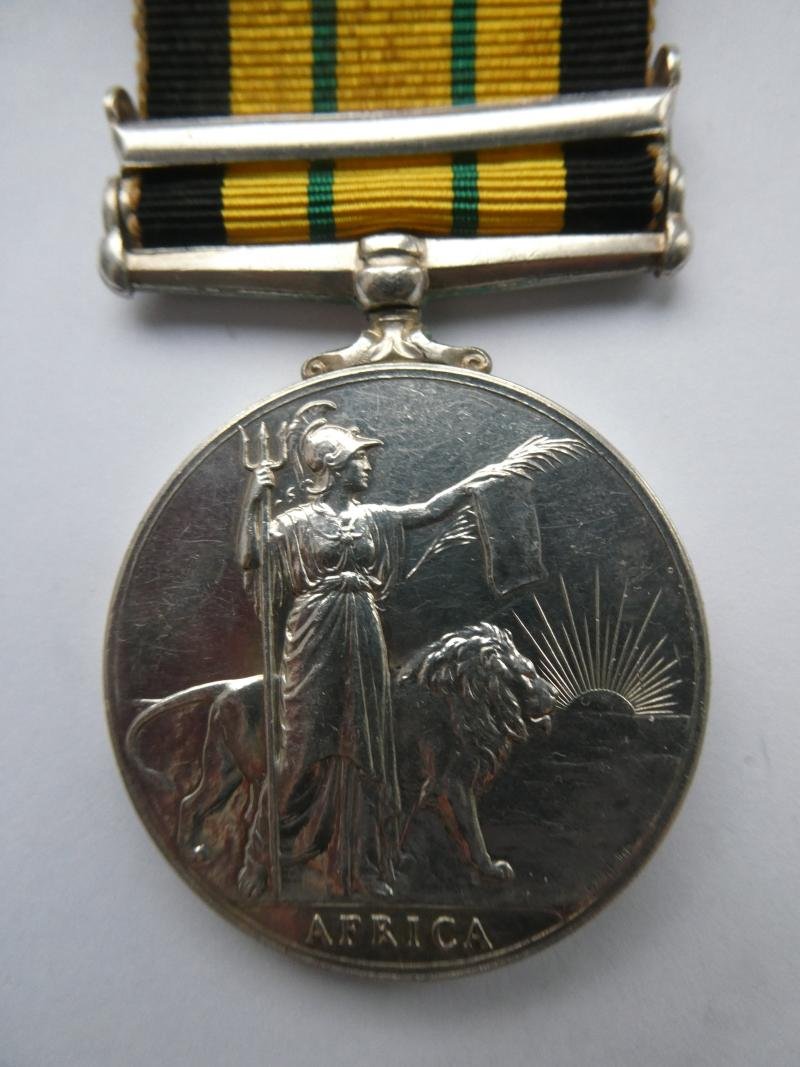 AFRICA GENERAL SERVICE MEDAL-CLASP KENYA-TO McCALL-BLACK WATCH — image 2