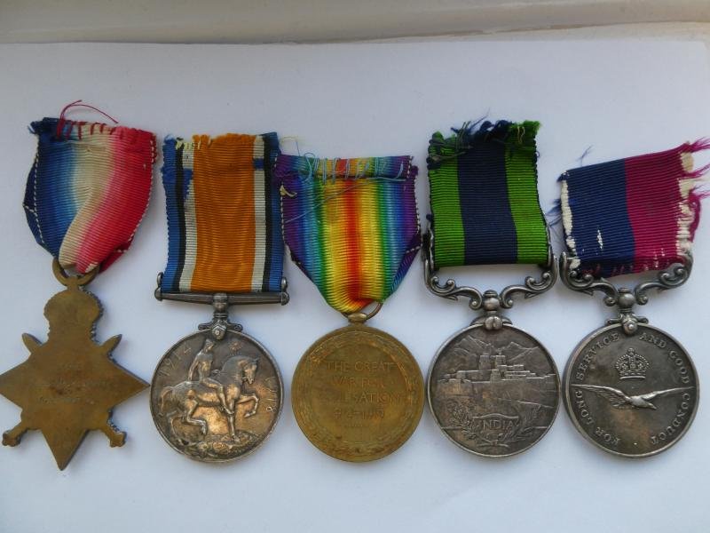 GROUP OF FIVE TO SERGEANT MAJOR A JUDGE-ROYAL WEST KENT REGIMENT AND ROYAL AIR FORCE-SCARCE RANK OF SERGEANT MAJOR 2 IN ROYAL AIR FORCE — image 2
