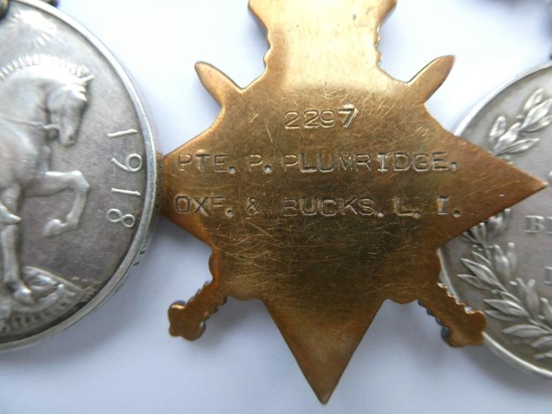 ITALIAN THEATRE MILITARY MEDAL GROUP OF FOUR TO SJT PLUMRIDGE-OXFORDSHIRE BTN OX AND BUCKS LIGHT INFANTRY — image 3
