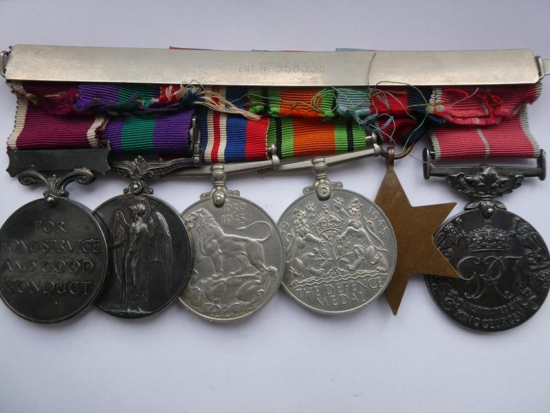 BRITISH EMPIRE MEDAL- LONG SERVICE GROUP OF SIX -TO MAJOR UPTON -ROYAL ARMY SERVICE CORPS — image 2