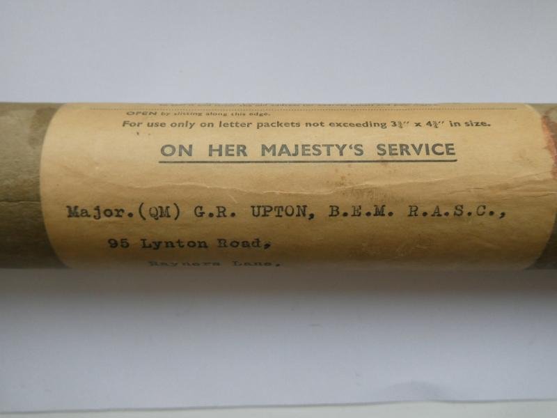 BRITISH EMPIRE MEDAL- LONG SERVICE GROUP OF SIX -TO MAJOR UPTON -ROYAL ARMY SERVICE CORPS — image 3