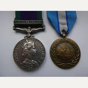 CAMPAIGN SERVICE MEDAL CLASP NORTHERN IRELAND AND UNITED NATIONS CYPRUS …