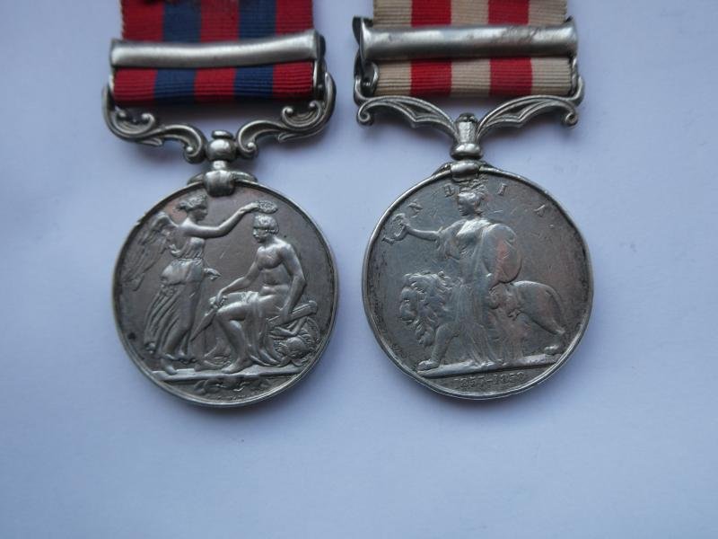 INDIA GENERAL SERVICE MEDAL-INDIAN MUTINY-RENAMED PAIR TO MORGAN-RIFLE BRIGADE — image 2
