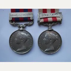 INDIA GENERAL SERVICE MEDAL-INDIAN MUTINY-RENAMED PAIR TO MORGAN-RIFLE BRIGADE