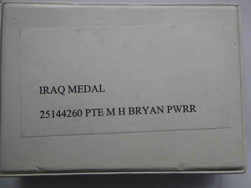 IRAQ MEDAL(OPERATION TELIC) MEDAL TO BRYAN -PRINCESS OF WALES ROYAL REGIMENT — image 3