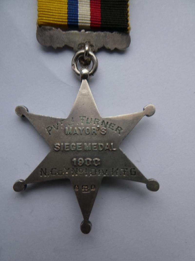 KIMBERLEY STAR-A HALLMARK-WITH TOP SUSPENSION-ENGRAVED TO PVT T TURNER KIMBERLEY TOWN GUARD — image 2