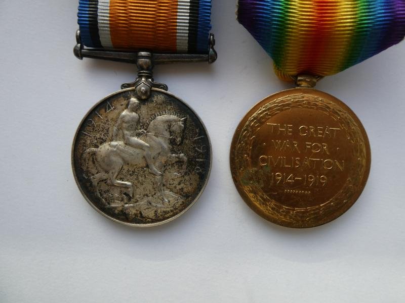 BRITISH WAR AND VICTORY MEDALS-TO ABBS-MACHINE GUN CORPS — image 2