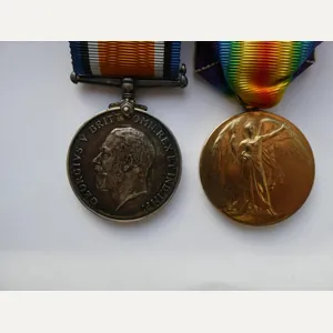 BRITISH WAR AND VICTORY MEDALS-TO ABBS-MACHINE GUN CORPS