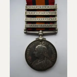 QUEENS SOUTH AFFRICA MEDAL-TO WILTON- 3RD VOLUNTEER SERVICE COMPANY NORFOLK …
