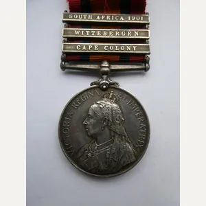 QUEENS SOUTH AFRICA MEDAL-TO E.C.TAYLOR M.B.SURGEON