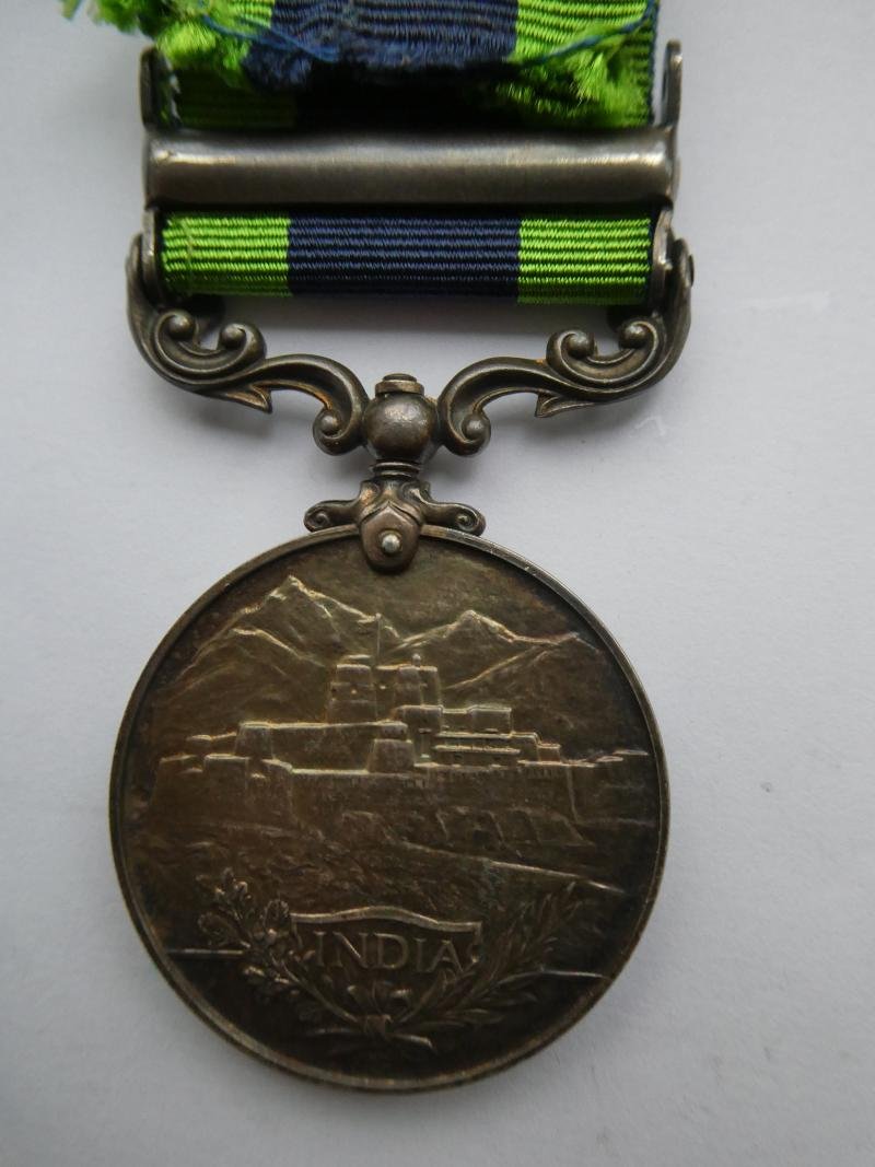 INDIA GENERAL SERVICE MEDAL-CLASP NORTHWEST FRONTIER 1930-31-TO LOCK-ESSEX REGT — image 2