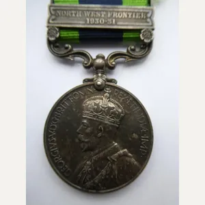 INDIA GENERAL SERVICE MEDAL-CLASP NORTHWEST FRONTIER 1930-31-TO LOCK-ESSEX REGT