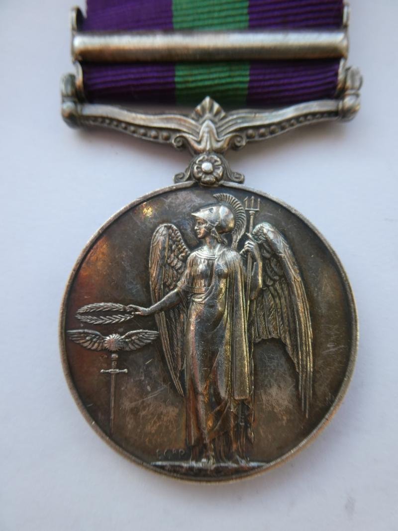 GENERAL SERVICE MEDAL CLASP MALAYA-TO WARRANT OFFICER JOHNSON-ROYAL AIR FORCE — image 2