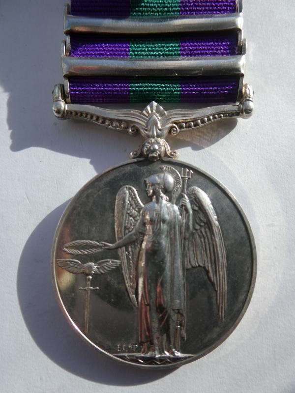 GENERAL SERVICE MEDAL-CLASPS PALESTINE 1945-48/MALAYA-TO ANGELL-ROYAL AIR FORCE — image 2