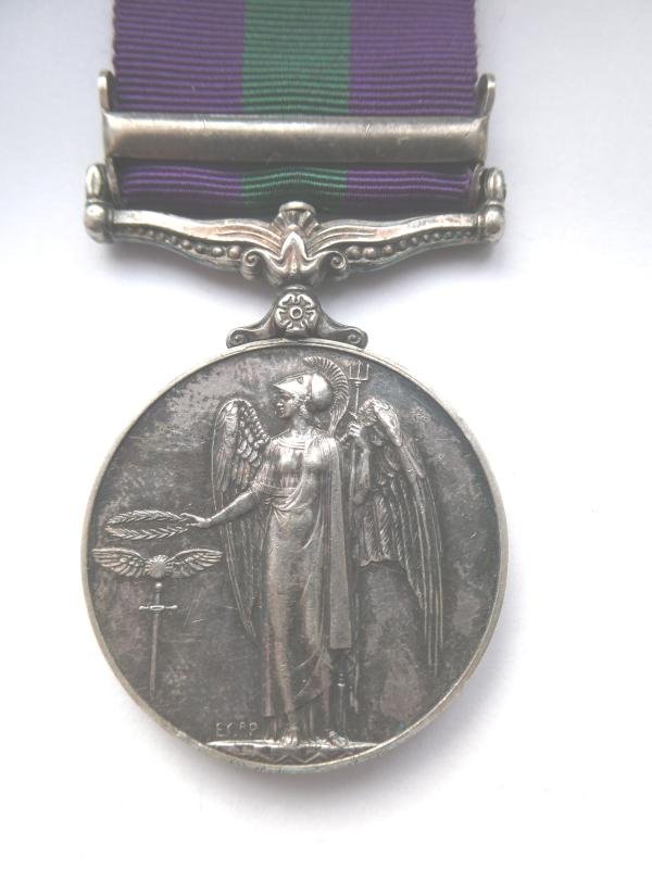 GENERAL SERVICE MEDAL-CLASP MALAYA-TO HALKET-ROYAL WELSH FUSILIERS — image 2