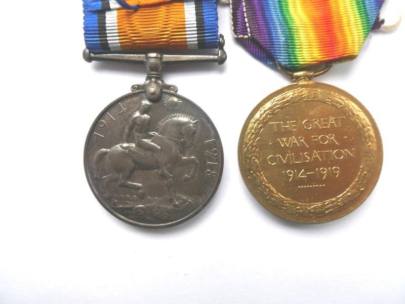 BRITISH WAR AND VICTORY MEDALS-TO MOTTERSHEAD-2ND/6TH BTN MANCHESTER REGIMENT-KILLED IN ACTION ON 7TH OCTOBER 1917 — image 2