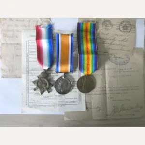 1914/15 STAR TRIO TO EVANS-ROYAL WELSH FUSILIERS