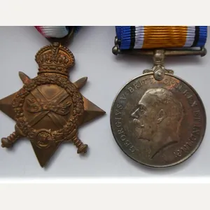 1914/15 STAR AND BRITISH WAR MEDAL-TO LEWIS-BERKSHIRE REGT-DIED OF WOUNDS-5TH …