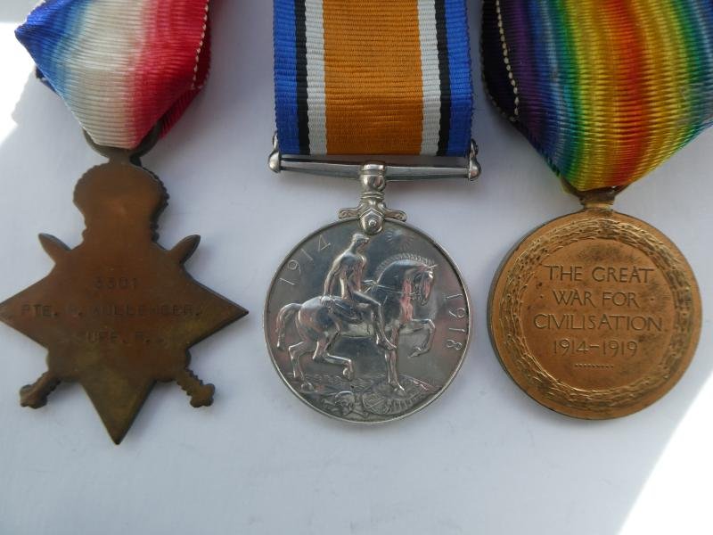 1914/15 STAR TRIO TO MULLENGER-5TH BTN SUFFOLK REGT-SERVED GALLIPOLI — image 2