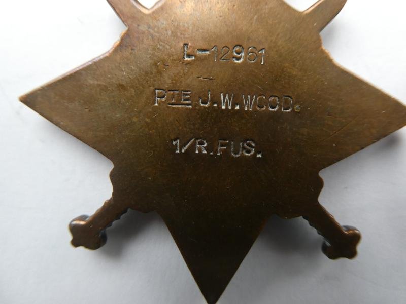 1914 STAR TRIO-TO WOOD-ROYAL FUSILIERS — image 3