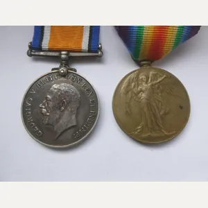 BRITISH WAR AND VICTORY MEDALS TO STICKLES-ROYAL GARRISON ARTILLERY-KILLED IN …