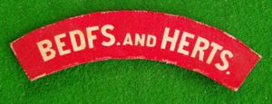 Bedfordshire and Hertfordshire Regiment.
