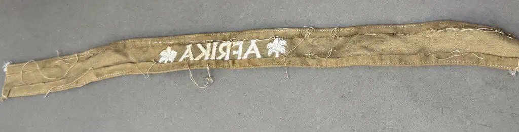VERY RARE Original WWII German AFRICA CORPS EM/NCO'S TROPICAL BELT. (Tropen Koppel) AND BUCKLE Certified — image 4