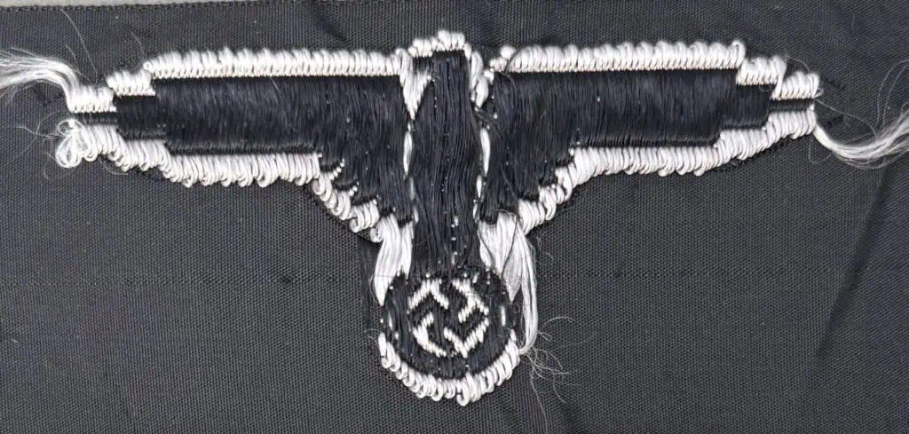 Original WWII German Waffen SS EM/NCO'S SLEEVE EAGLE. (SS-Ärmelhoheitsabzeichen) Brought Home By A U.S. Veteran Certified — image 3