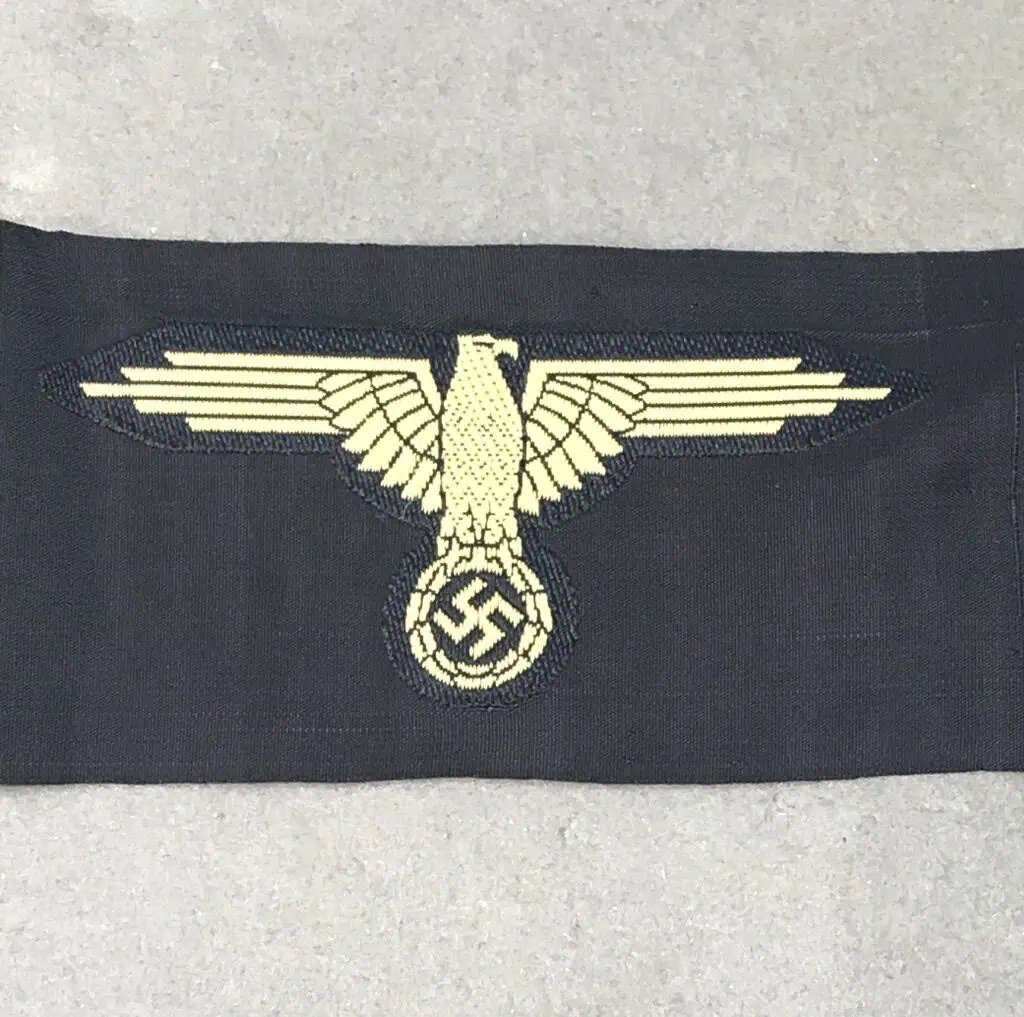 Original WWII German Waffen SS SLEEVE EAGLE. (Tropen SS-Ärmelhoheitsabzeichen) Brought Home By A U.S. Veteran Certified — image 4