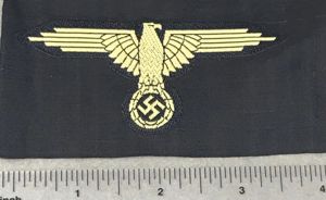 Original WWII German Waffen SS SLEEVE EAGLE. (Tropen SS-Ärmelhoheitsabzeichen) Brought …
