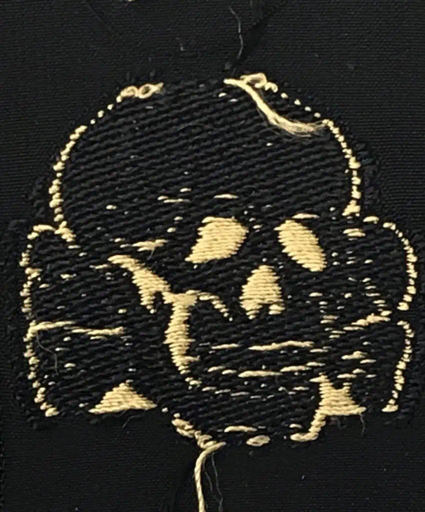 Original WWII German Waffen SS EM/NCO'S M41/OVERSEAS CAP SKULL. (Tropen Mützentotenkopf) Brought Home By A U.S. Veteran Certified. — image 4