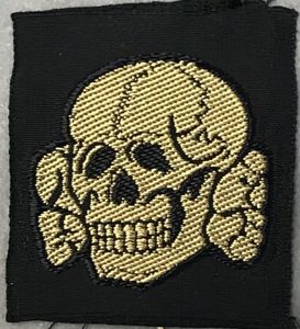 Original WWII German Waffen SS EM/NCO'S M41/OVERSEAS CAP SKULL. (Tropen …