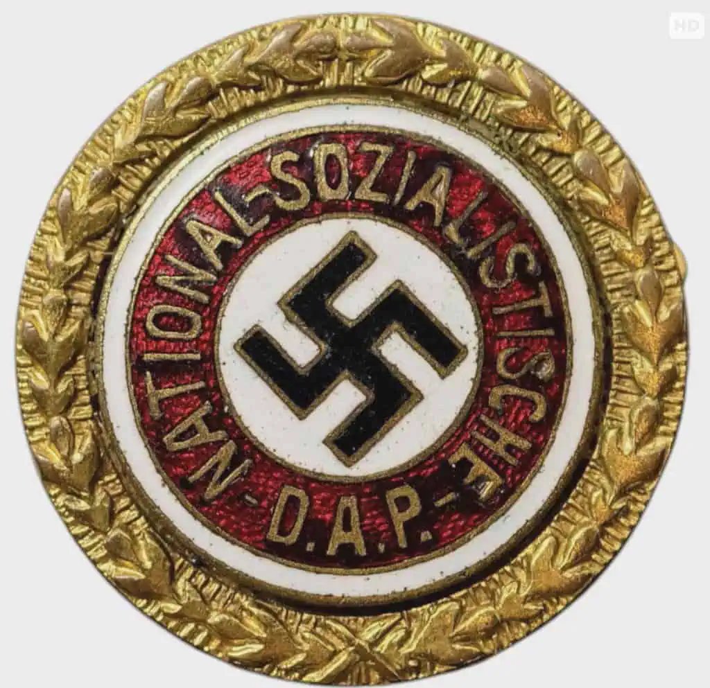 Original German NSDAP (Nazi) Party Enamel RZM Marked Membership Badge Lapel Style Certified By The Gettysburg Museum Of History. — image 4